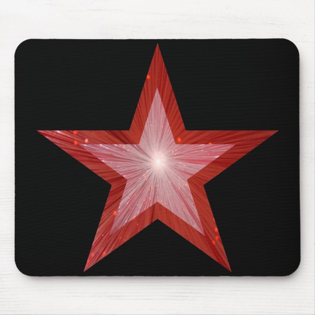 Red Star Mousepad schwarz (Vorne)
