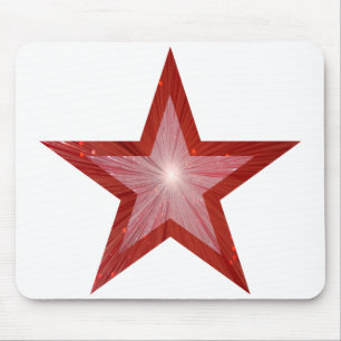 Red Star Mousepad weiß