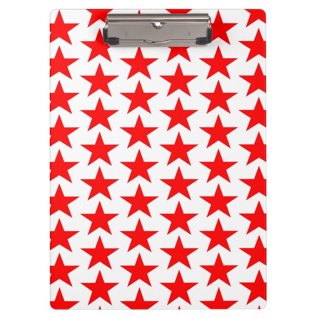Red Star Pattern Klemmbrett (Vorderseite)