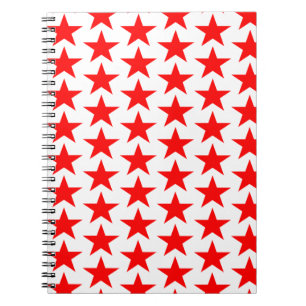Red Star Pattern Notizblock