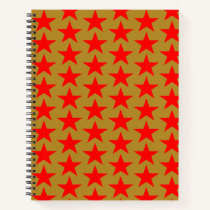 Red Star Pattern Notizbuch