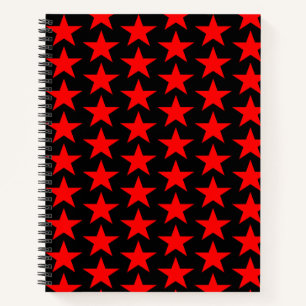 Red Star Pattern Notizbuch