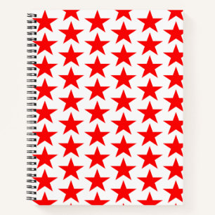 Red Star Pattern Notizbuch