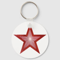 Red Star Schlüsselanhänger weiß