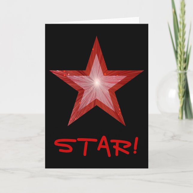 Red Star 'STAR' Karte schwarz (Vorderseite)