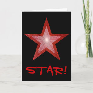 Red Star 'STAR' Karte schwarz