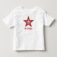 Red Star 'STAR!' T - Shirt für Kleinkinder weiß