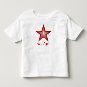 Red Star 'STAR!' T - Shirt für Kleinkinder weiß