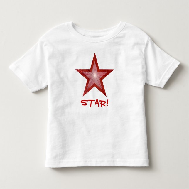 Red Star 'STAR!' T - Shirt für Kleinkinder weiß (Vorderseite)