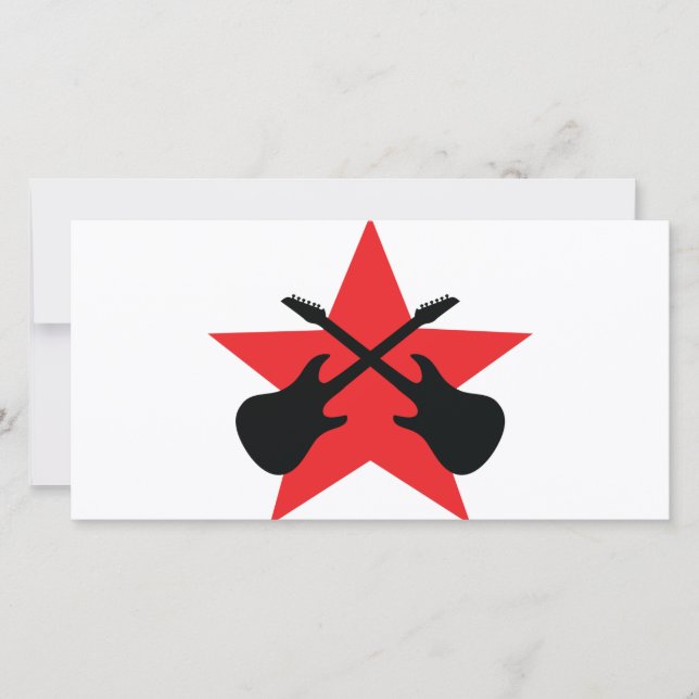 Red Star überkreuzte Gitarren (Vorderseite)