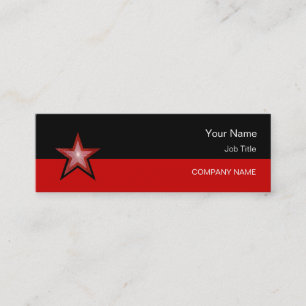 Red Star Visitenkarte Roter Schwarzer Narbe