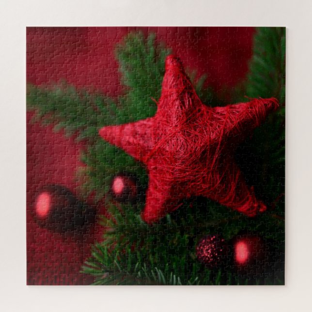 Red Star Weihnachtsfeiertage Puzzle (Horizontal)