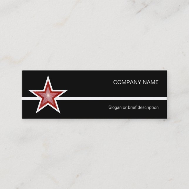 Red Star White Line Visitenkarte (Vorderseite)