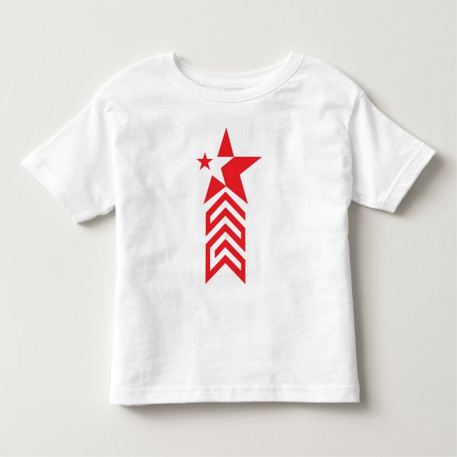 Red Star with Chevron Arrows Kleinkind T-shirt (Vorderseite)