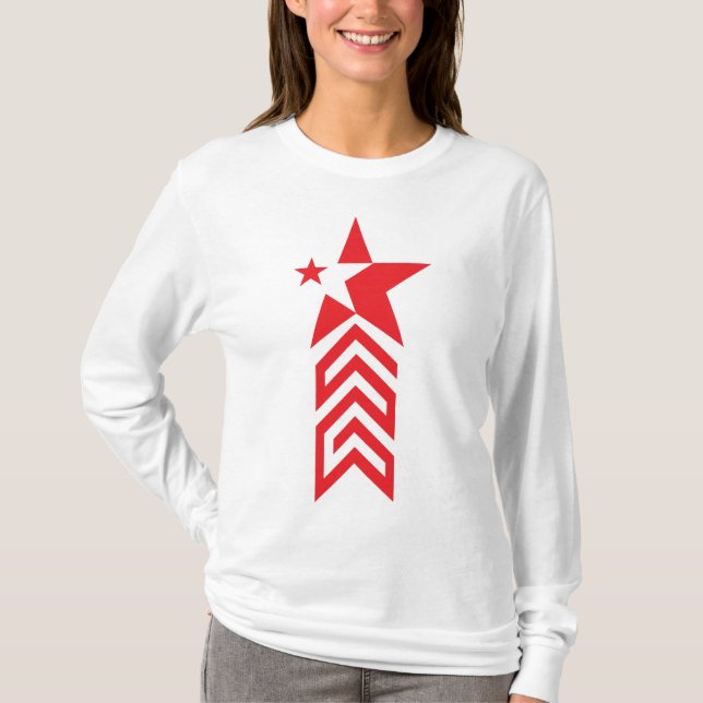 Red Star with Chevron Arrows T-Shirt (Vorderseite)