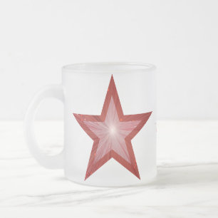 Red Star "Your Text" zwei Töne Tasse weiß