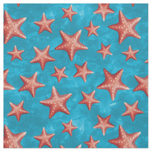 Red Starfish Summer Beach Nautical Coastal Stoff
