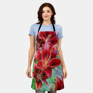 Red Stargazer Lily Schürze