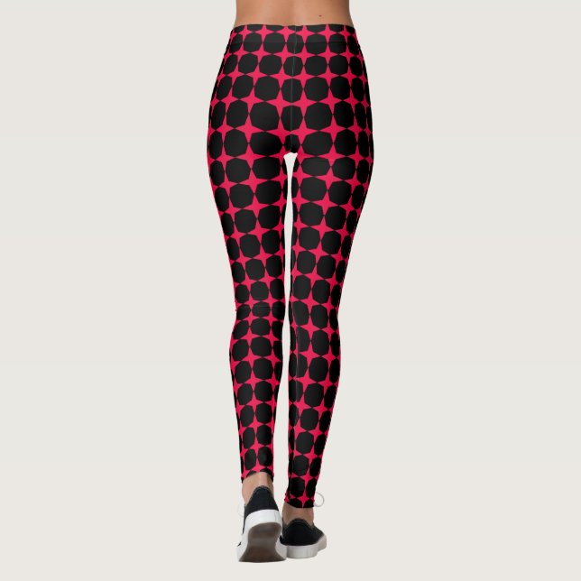 Red Stars Black Leggings (Rückseite)