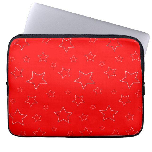 Red Stars Electronics Bag Laptopschutzhülle (Vorderseite)