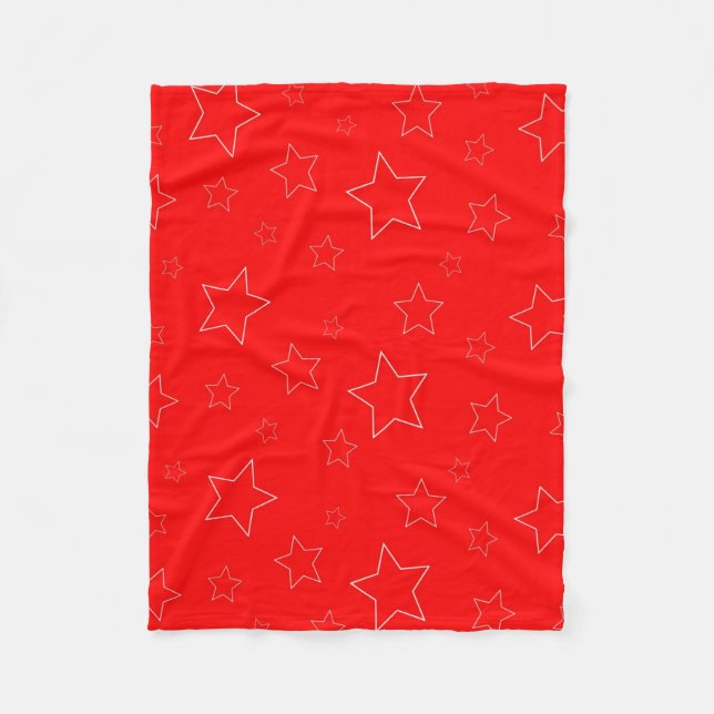 Red Stars Fleece Blanket (Vorderseite)