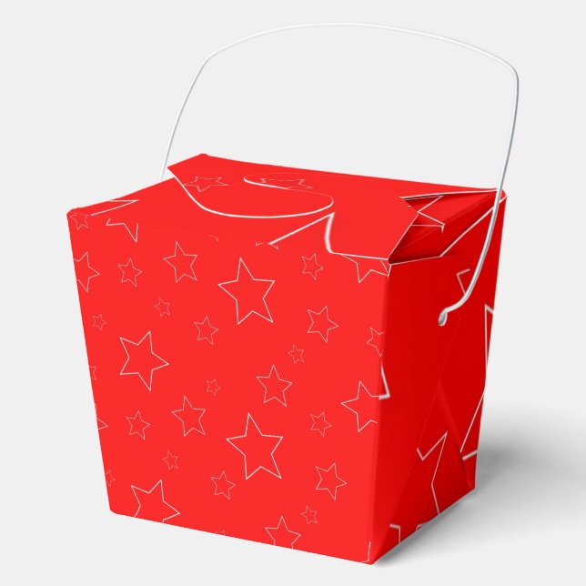 Red Stars Gefälligkeitsbox Geschenkschachtel (Vorderseite)