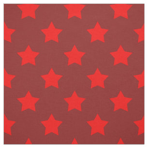 Red Stars Maroon Background Textile Stoff