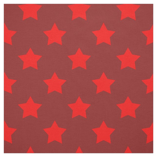 Red Stars Maroon Background Textile Stoff (Muster)