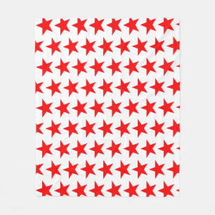 Red Stars Pattern Fleecedecke