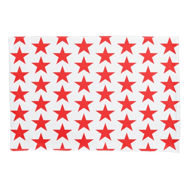 Red Stars Pattern Kissenbezug (Vorderseite)