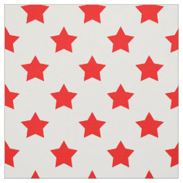 Red Stars Weißer Hintergrund Textil Stoff