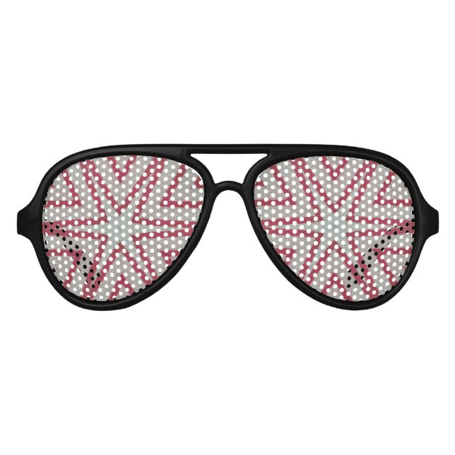 Red Sternexplosion Pattern Partybrille (Vorderseite)