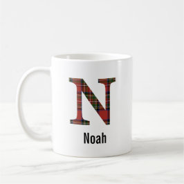 Red Stewart Kariert Monogram N Tasse