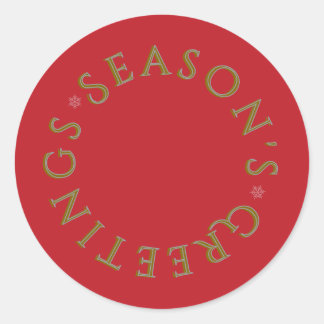 Red Sticker- Gold Typography Runder Aufkleber