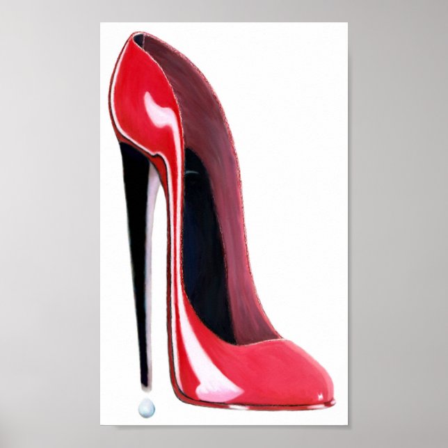 Red Stiletto High Heel Shoe Poster (Vorne)