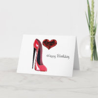 Red Stiletto Shoe und 3D Heart