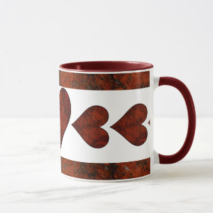 Red Stone Hearts Tasse