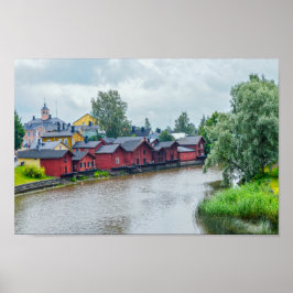Red Storehouses, Porvoo, Finnland Poster