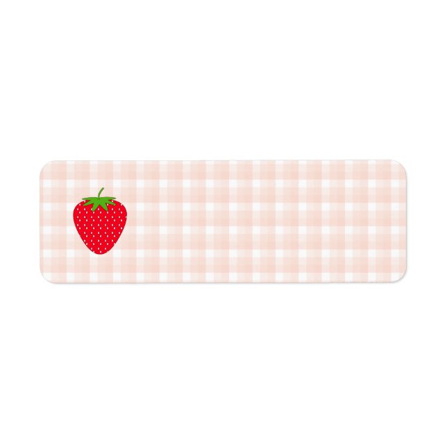 Red Strawberry auf Gingham Karo. (Vorne)
