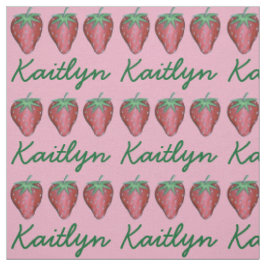 Red Strawberry Berry Summer Berries Frucht Print Stoff