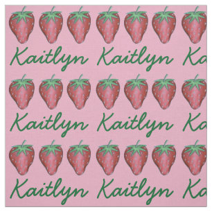 Red Strawberry Berry Summer Berries Frucht Print Stoff