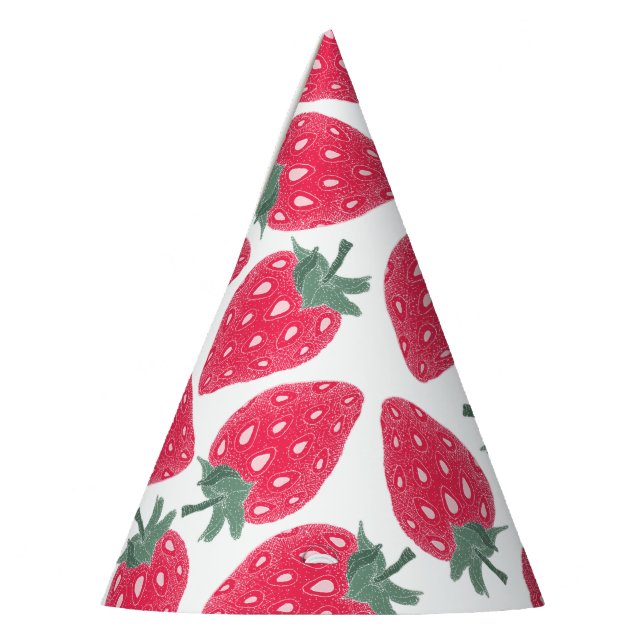 Red Strawberry Birthday Party Hats Partyhütchen (Links)