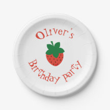 Red Strawberry Birthday Party