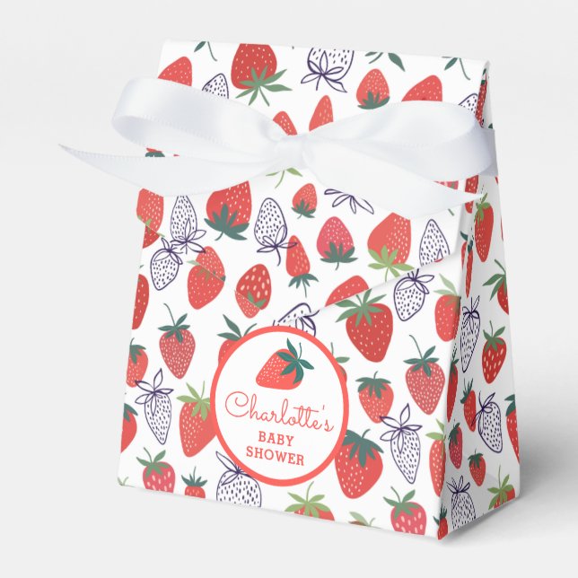 Red Strawberry Favor Box Geschenkschachtel (Vorderseite)