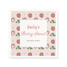 Red Strawberry Girl 1. Geburtstag Party Berry Firs