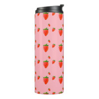 Red Strawberry Pattern Pink Party