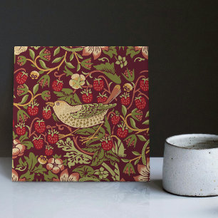 Red Strawberry Thief William Morris Backsplash Fliese