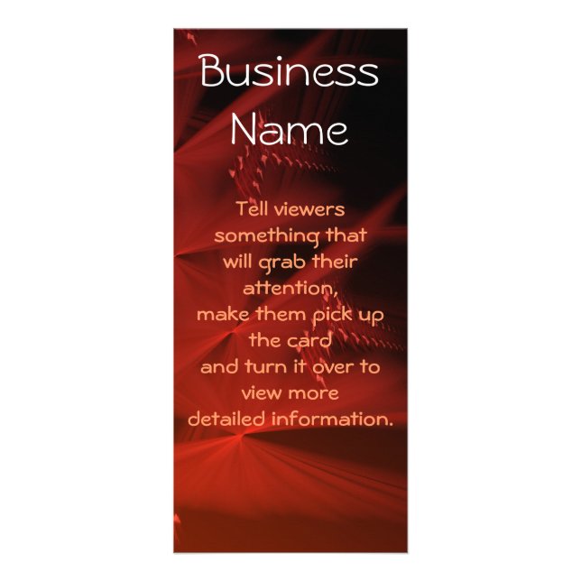 Red Stream Abstrakt Art Custom Werbekarte (Vorne)