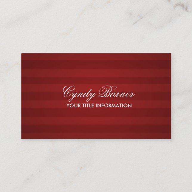 Red Strip Business Card Visitenkarte (Vorderseite)
