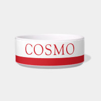Red Strip Custom Pet Name Cat Dog Food